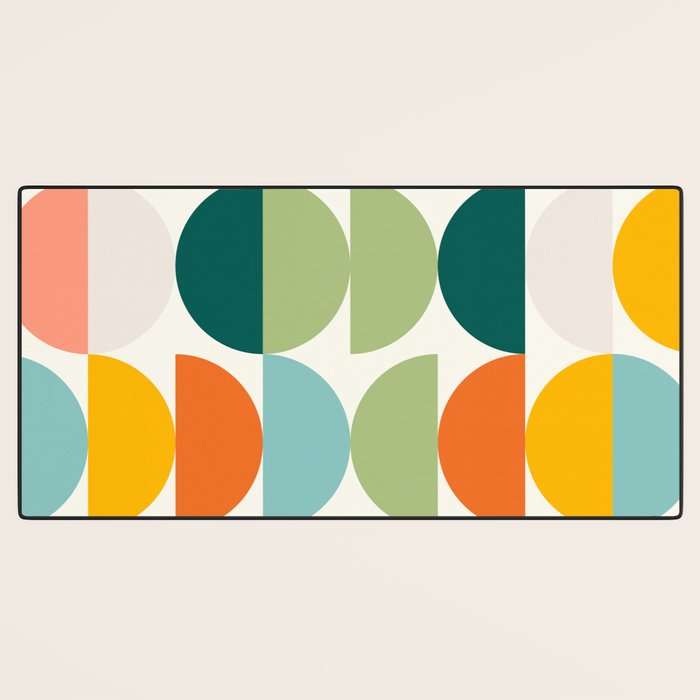 Mid Century Modern Geometry 4 Desk Mat Gallery Image 3