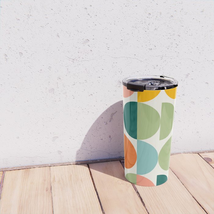 Mid Century Modern Geometry 4 Travel Mug Gallery Image 4