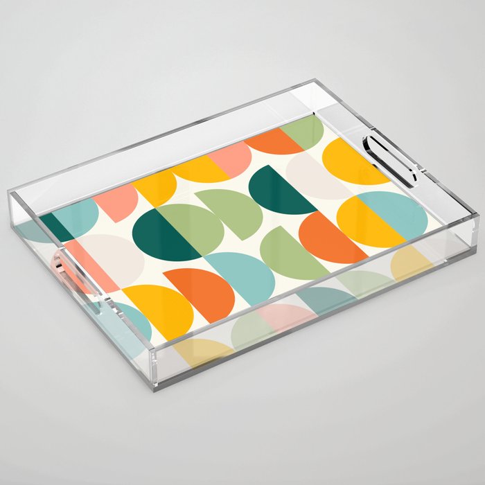 Mid Century Modern Geometry 4 Acrylic Tray Gallery Image 1