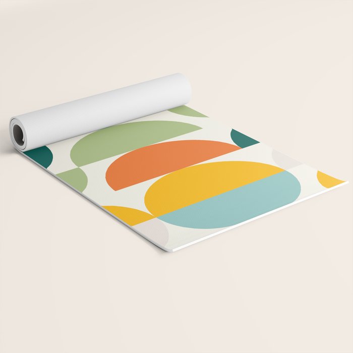 Mid Century Modern Geometry 4 Yoga Mat Gallery Image 2