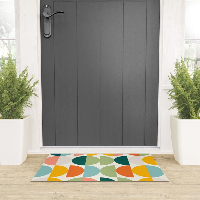 Mid Century Modern Geometry 4 Welcome Mat Gallery Image 3