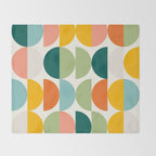 Mid Century Modern Geometry 4 Throw Blanket Gallery Image 2