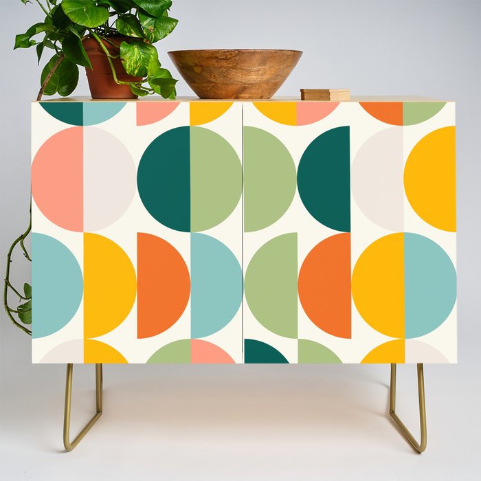Mid Century Modern Geometry 4 Credenza Gallery Image 1