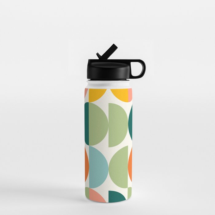 Mid Century Modern Geometry 4 Water Bottle Gallery Image 1