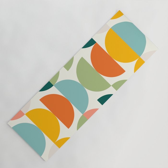 Mid Century Modern Geometry 4 Yoga Mat Gallery Image 1
