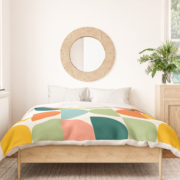Mid Century Modern Geometry 4 Duvet Cover Gallery Image 3