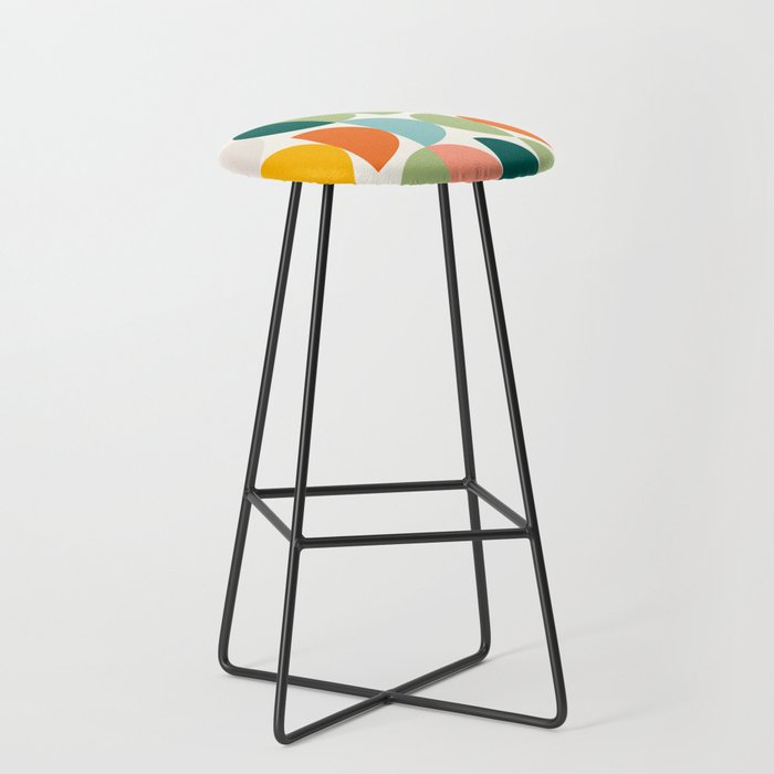 Mid Century Modern Geometry 4 Stool Gallery Image 1