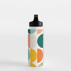 Mid Century Modern Geometry 4 Water Bottle Gallery Image 3