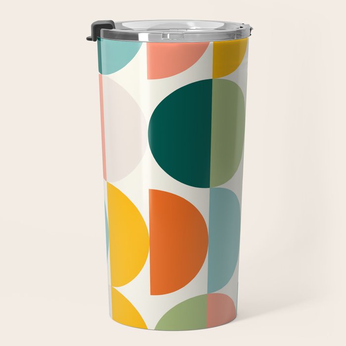 Mid Century Modern Geometry 4 Travel Mug Gallery Image 3