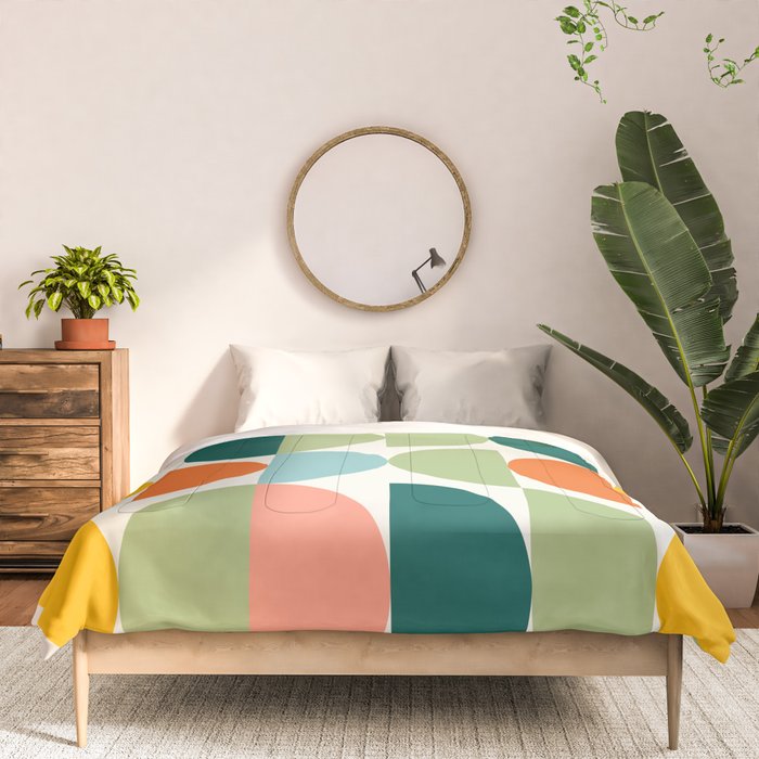 Mid Century Modern Geometry 4 Comforter Gallery Image 3