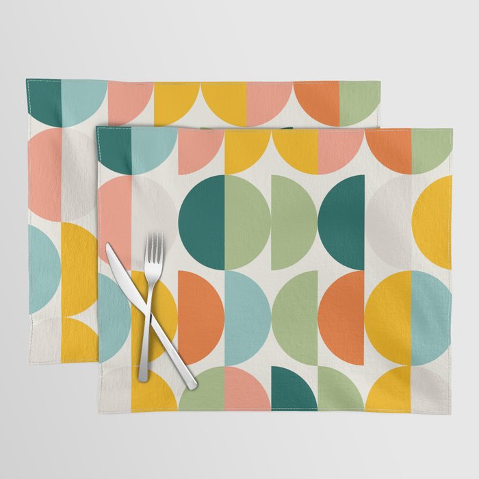 Mid Century Modern Geometry 4 Placemat Gallery Image 1