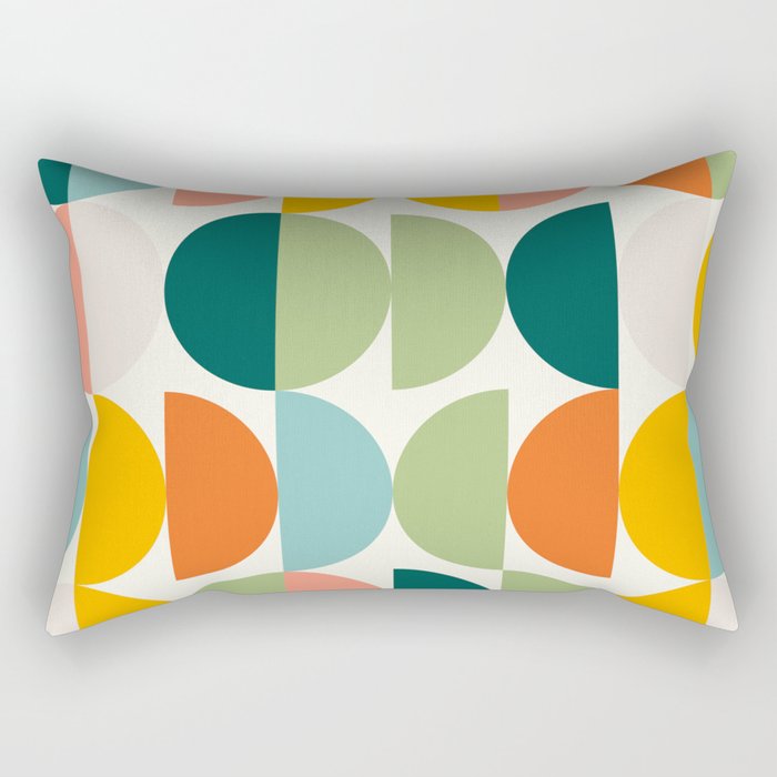 Mid Century Modern Geometry 4 Rectangular Pillow Gallery Image 2