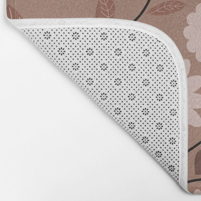 Romanic Floral in Mocha Mousse Bath Mat Gallery Image 2