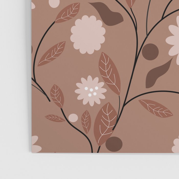 Romanic Floral in Mocha Mousse Poster Gallery Image 3