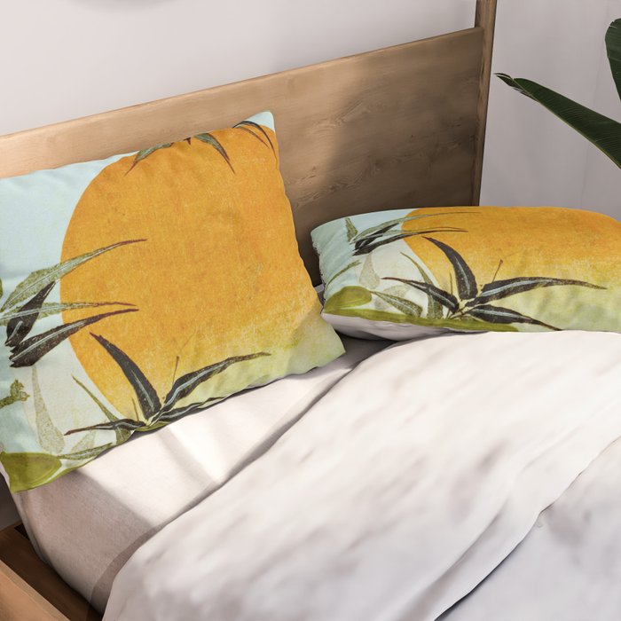 Bamboo and rising sun Date/ 1829 Artist/ Utagawa Kunimaru Japanese, 1793-1829 Vintage Japanese Woodblock Print East Asian Cultural Antique Art  Pillow Sham Gallery Image 2