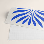 THE VASE 01: Cerise & Persian Blue Leaves Wrapping Paper Gallery Image 2