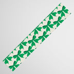 Elegant Green Bow Pattern - Festive Holiday Design Table Runner Gallery Image 3