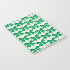 Elegant Green Bow Pattern - Festive Holiday Design Notebook Gallery Image 2