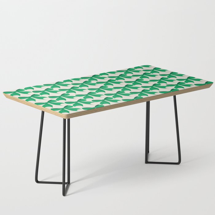 Elegant Green Bow Pattern - Festive Holiday Design Coffee Table Gallery Image 1
