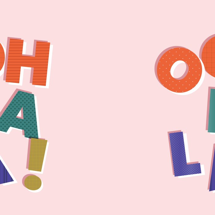 OOH LA LA! colorful french typography Coffee Mug Gallery Image 2