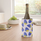 Vibrant Blue Strawberry Pattern Wine Chiller Gallery Image 4