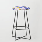 Vibrant Blue Strawberry Pattern Stool Gallery Image 1