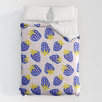 Vibrant Blue Strawberry Pattern Comforter Gallery Image 6