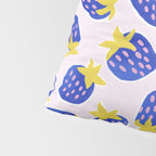 Vibrant Blue Strawberry Pattern Pillow Sham Gallery Image 4