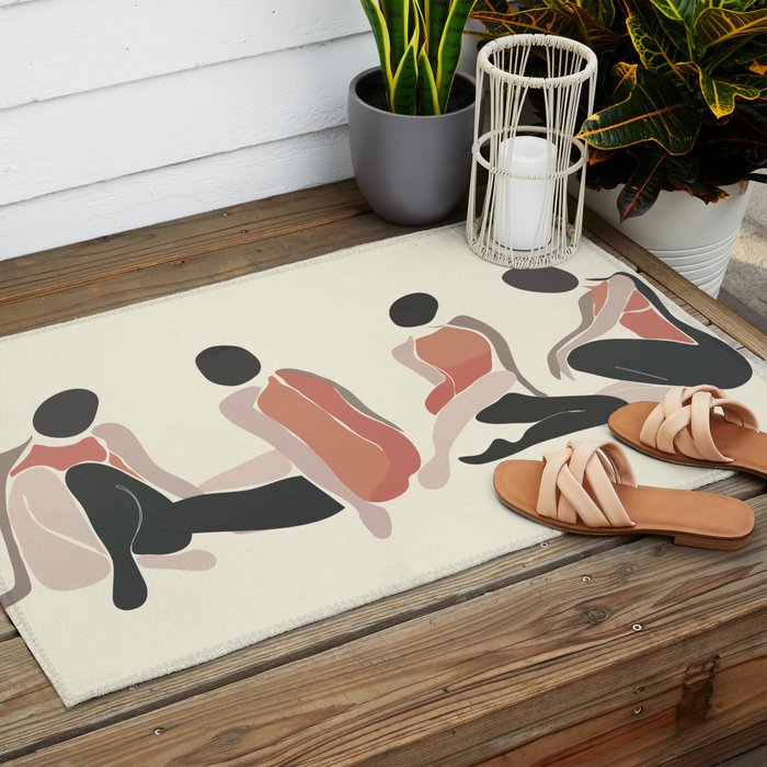 Woman Forms Outdoor Rug Gallery Image 2