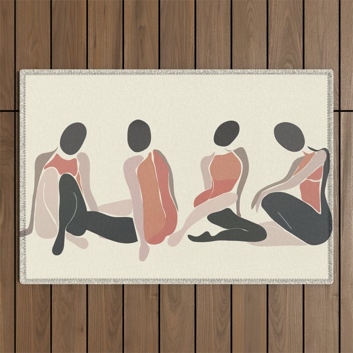 Woman Forms Outdoor Rug Gallery Image 1