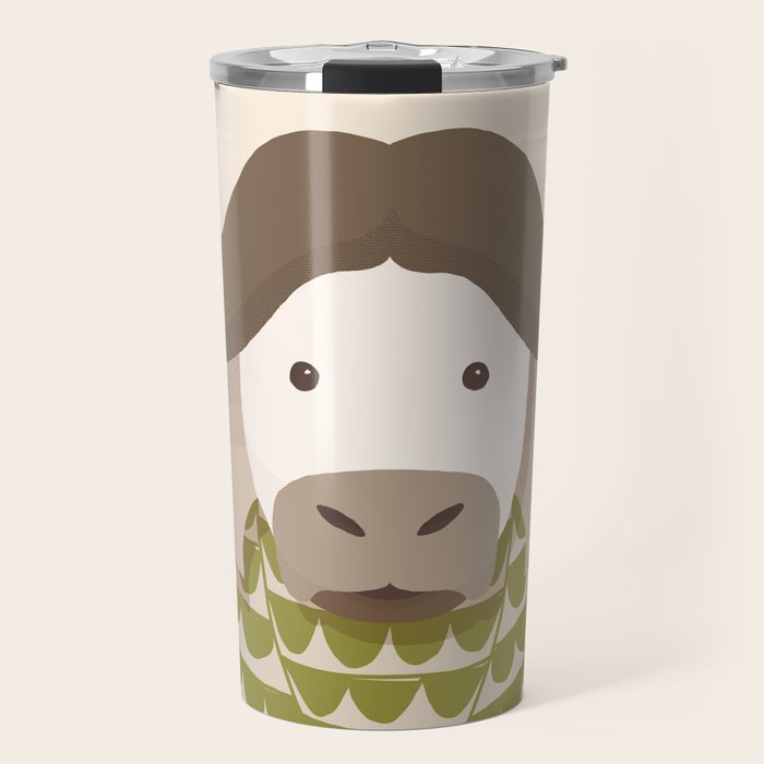 Whimsical Cape Buffalo Travel Mug Gallery Image 1