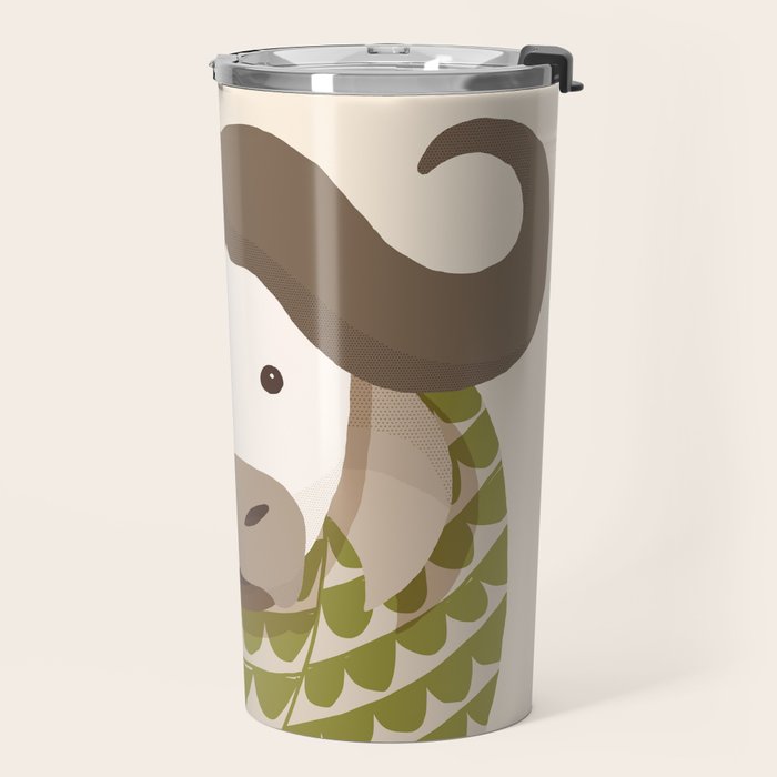 Whimsical Cape Buffalo Travel Mug Gallery Image 2