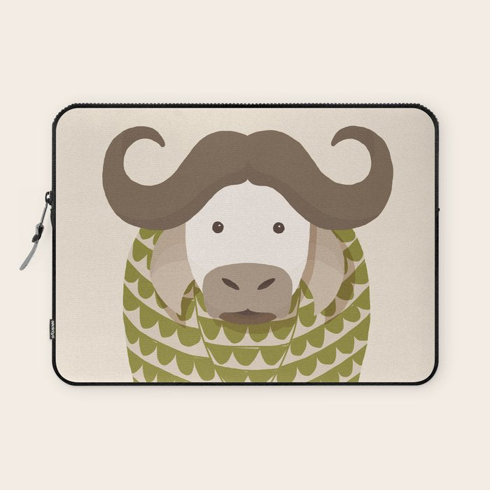 Whimsical Cape Buffalo Laptop Sleeve Gallery Image 1