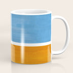 Rothko Minimalist Abstract Mid Century Color Black Square Periwinkle Yellow Ochre Coffee Mug Gallery Image 1
