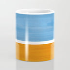 Rothko Minimalist Abstract Mid Century Color Black Square Periwinkle Yellow Ochre Coffee Mug Gallery Image 4