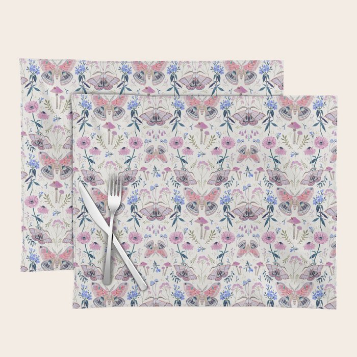 Lilac Butterfly and Flowers Placemat Gallery Image 1