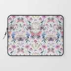 Lilac Butterfly and Flowers Laptop Sleeve Gallery Image 1