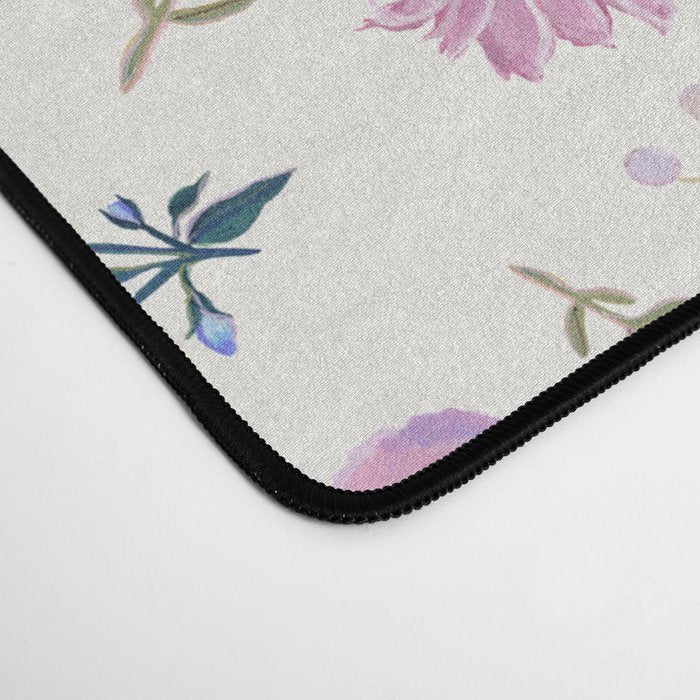 Lilac Butterfly and Flowers Desk Mat Gallery Image 4