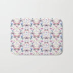 Lilac Butterfly and Flowers Bath Mat Gallery Image 1