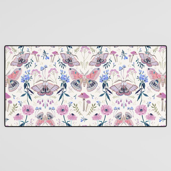 Lilac Butterfly and Flowers Desk Mat Gallery Image 3