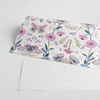Lilac Butterfly and Flowers Wrapping Paper Gallery Image 2