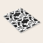 Black and white organic shape art pattern Notebook Gallery Image 3