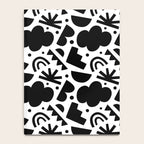 Black and white organic shape art pattern Notebook Gallery Image 4