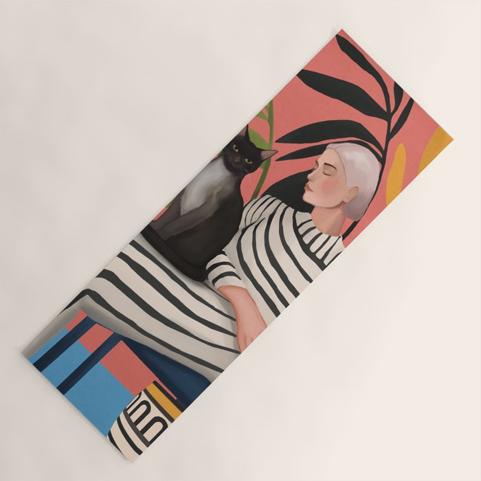 The Cat and the Calm Yoga Mat Gallery Image 1