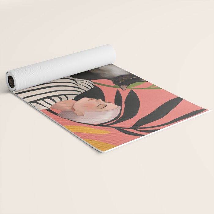 The Cat and the Calm Yoga Mat Gallery Image 2