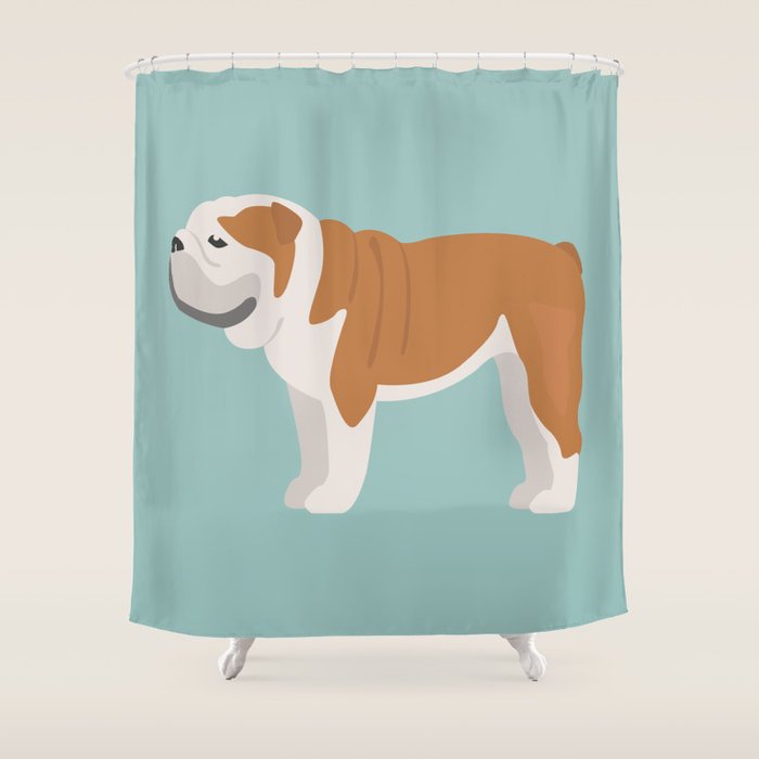 English Bulldog Shower Curtain Gallery Image 1