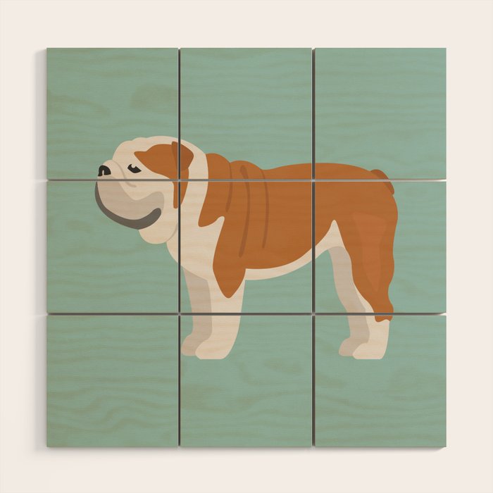 English Bulldog Wood Wall Art Gallery Image 1