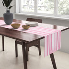 Classic Stripes XXXI - Pastel Pink  Table Runner Gallery Image 2
