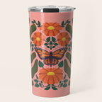 Monarch Butterfly and Milkweed  Travel Mug Gallery Image 1