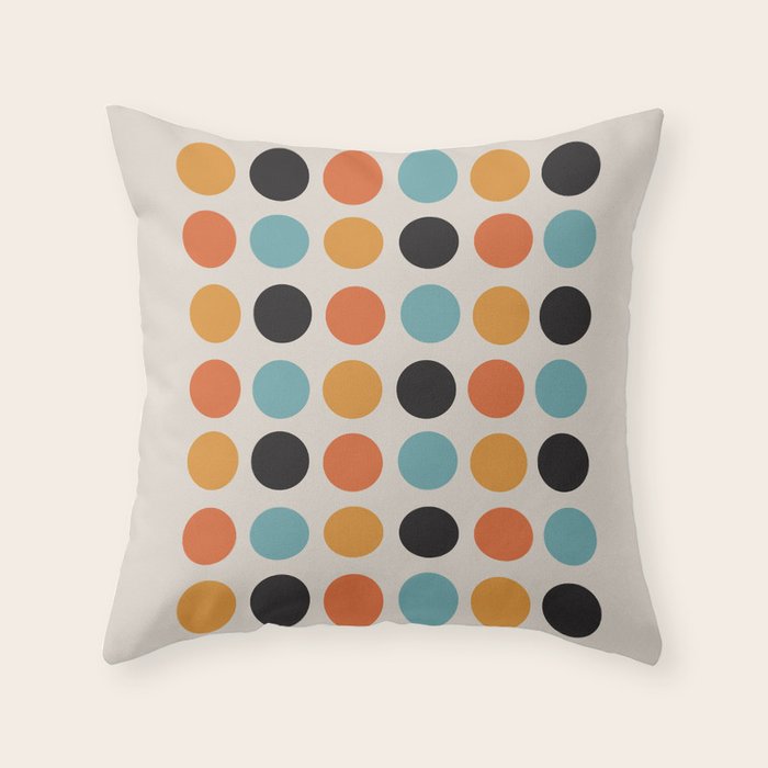 Bauhaus dots Throw Pillow Gallery Image 6